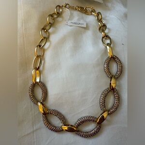 Park Lane Gold Chain Necklace with Pink Crystal Links